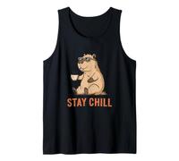 Capybara Coffee Lover Funny Relaxing Tank Top