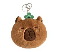 Capybara Coin Holder for Key Chain, Capybara Purse Key Ring | Cute Funny Capybara Soft Plush Purse | Adorable Capybara Cuddly Toy Purse Handbag Coin Bag, Green, see description, See description