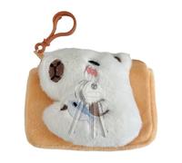 Capybara Coin Purse - Animal Wallet Pouch, Cute Key Holder | Best Zippered Plush Mini Case, Small Coin Organizer with Clip Strap for Daily Outgoing Shopping Travel Girls Accessories Use