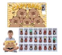 Capybara Countdown Calendar 2025 | 24-Day Cute Animal Toy Set | Adorable Capybarra Figures | Fun Festive Home Ornament | Kids Holiday Countdoown | Tree Bedroom Living Room Decor14.69x9.37 inches