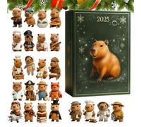 Capybara Countdown Calendar 2025, 24 Days Christmas Countdown Capybara, Ornament Countdowns Calendars With 2D Acrylic Cute Capybaras Hanging Pendant Christmas Tree Decorations For Home Wall Window