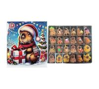 Capybara Countdown Calendar，2025 Christmas Capybara Countdown Calendar，Contains 24 3D Toys，Suitable For Christmas Decoration, Gift For Friends And Family, Creating A Joyful And Festive Atmosphere