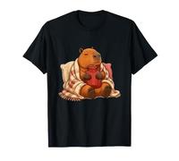 Capybara Cozy Autumn Warmth Hot Water Bottle T-Shirt