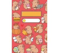Capybara Cozy Red: Pastel Aesthetic Notebook for Writing, Doodles, and Mindful Moments: Cute Capybara-Themed Journal with Matte Finish and 120 Ruled ... Writers, Students, and Everyday Creativity
