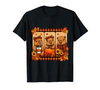 Capybara Cozy Season Girly Coquette Thankful Thanksgiving T-Shirt