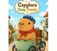 Capybara Cozy Travels: 50 Cute Capybara Adventures, Cozy Travel Scenes, and Easy Coloring Designs for Stress Relief
