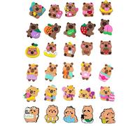 Capybara Croc Charms, 25PCS Shoe Decorations For Kids And Adults, Cute And Durable Waterproof Crocs Charms, Perfect For Beach Sandals And Party Gifts