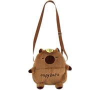 Capybara Crossbody Bag | Adorable Shoulder Purse with Adjustable Strap | Small Plush Handbag for Gift Idea, Brown Capybara a, S, Novelty