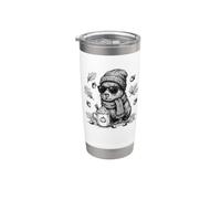 Capybara cub Cute Autumn Pumpkin Spice Latte Beanie Stainless Steel Insulated Tumbler
