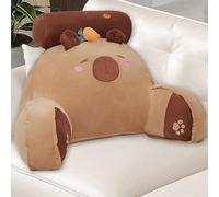 Capybara Cuddle Cushion For Kids, Capybara Plush Reading Pillow, Ergonomic Capybaras Carrot Plushs Bed Rest Pillow With Arms, Cute Animal Plush Backrest Pillows, Soft Positioner Pillows For Bed, Sofa