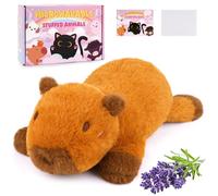 Capybara Cuddly Toy, 10 Inch Capybara Plush Toy, Warm Cuddly Toy, Warming in the Microwave, Warming Weighted Animals, Plush Toy, Gift for Adults, Children, 3+ Years