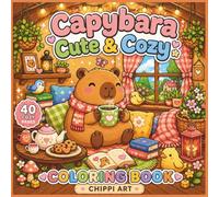 Capybara Cute and Cozy Coloring Book: 40 Adorable Capybara Coloring Pages for Relaxation, Stress Relief, and Cozy Fun (Cozy Animal Village Coloring Book Series)