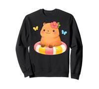 Capybara Cute Floral Cappy Summer Vacation Kawaii Sweatshirt