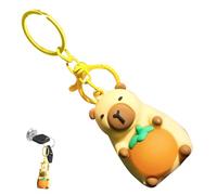Capybara Cute Keychain, Capybara Keychain | Creative Super Cute Lighted Keychain, Realistic Toy, Super Creative Animal Keychain, Bag Pendant for Car, Bag, A, Yellow, Se référer au descriptif