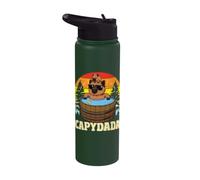 Capybara Dad with Daughter Capydada Funny Father's Day Stainless Steel Insulated Water Bottle
