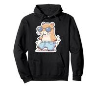 Capybara Dancing Disco Ball Music Groovy Retro Hippie Kawaii Pullover Hoodie