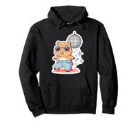 Capybara Dancing Disco Ball Music Groovy Retro Hippie Kawaii Pullover Hoodie