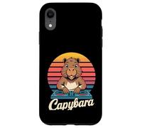 Capybara DJ Retro Sunset Electronic Music Case for iPhone XR