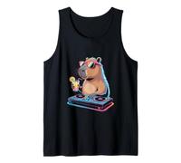 Capybara DJ With Drink and Headphones Tank Top