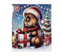 Capybara Doll Advent Calendar 2025, 24 Days Christmas Countdown Calendar with Cute Animal Dolls & Accessories, Hand-Painted Details, Reusable Storage Box Gift for Kids & Collectors (26x22x3 cm)