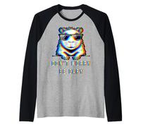 Capybara Don't Worry Be Capy Lovers Trippy EDM Rave #25D4B Raglan Baseball Tee