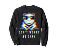 Capybara Don't Worry Be Capy Lovers Trippy EDM Rave #25D4B Sweatshirt