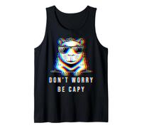 Capybara Don't Worry Be Capy Lovers Trippy EDM Rave #25D4B Tank Top