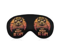 Capybara Don't Worry Be Capy Sleep Mask Eye Cover for Sleeping Men Women Light Blocking Travel Blindfold