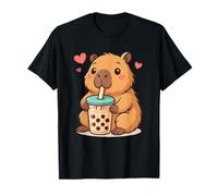 Capybara Drinking Boba Bubble Tea Kawaii Cute Anime Meme T-Shirt