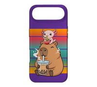 Capybara Drinks His Boba Tea Axolotl Eating Ramen Noodles Case for iPhone Air