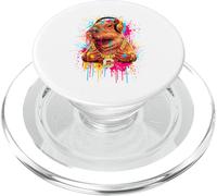 Capybara Drip Splash Painting Cool Music Street Rap Style PopSockets PopGrip for MagSafe