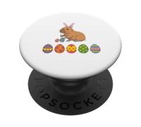 Capybara Easter Bunny Painting Eggs Funny For Toddler Kid PopSockets Adhesive PopGrip