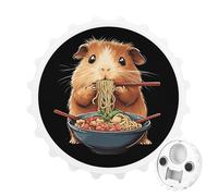 Capybara Eating Japanese Ramen Noodles Bottle Opener/Refrigerator Magnetic Stick Photos Notifications Or Reminders Portable Decorative Gifts