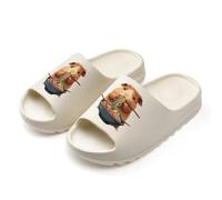 Capybara Eating Japanese Ramen Noodles Slides for Women Men Soft Thick Bottom Coconut Slippers Sandals for Bathroom Beach