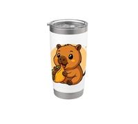 Capybara Eating Taco Mexican Capybara Kawaii Anime Stainless Steel Insulated Tumbler