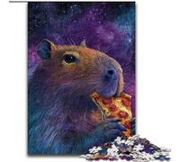 Capybara Eats Pizza Jigsaw Puzzles for Teenagers, Decompressing Intellectual Educational Toy Educational Game for Birthday, Chrismas (26x38cm)