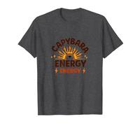 Capybara Energy: Cute Animal Lover's Power Boost T-Shirt, Men, Dark Heather Grey, S