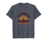 Capybara Energy: Cute Animal Lover's Power Boost T-Shirt, Men, Heather Blue, 3XL