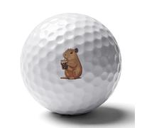 Capybara Enjoying Bubble Tea Standard Golf Balls Professional Gift for Boyfriend Father Husband Son