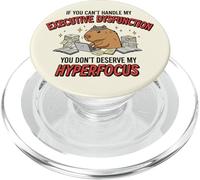 Capybara Executive Dysfunction Hyperfocus Graphic PopSockets PopGrip for MagSafe