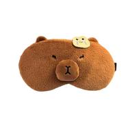 Capybara Eye Protecting Plush Travel Napping Night Sleep Eye Covers for Kids and Adults for Travel Or Home