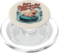 Capybara Fun - Animal on Vacation Total Relaxation PopSockets PopGrip for MagSafe