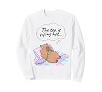 Capybara Funny Gossip Yapper Meme The Tea Is Piping Hot Sweatshirt