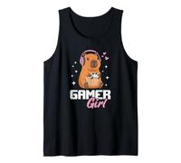 Capybara Gamer Girl Gaming Tank Top