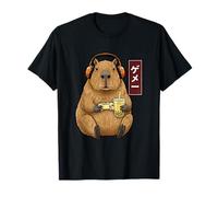 Capybara Gamer Ukiyo-e Japanese w Boba Tea T-Shirt