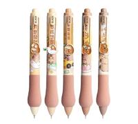 Capybara Gel Pen, Capybara Gel Pen 5Pcs Cartoon Retractable Cute 0.5Mm Black Ink Office School For Women Pen