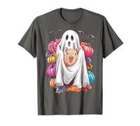 Capybara Ghost Halloween Pumpkin Bat T-Shirt