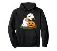 Capybara Ghost Jack-o-Lantern Pumpkin Halloween Graphic Pullover Hoodie