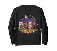 Capybara Ghost Witch Zombie Mummy Skeleton Pumpkin Halloween Long Sleeve T-Shirt