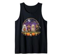 Capybara Ghost Witch Zombie Mummy Skeleton Pumpkin Halloween Tank Top